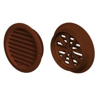 Решітка вентиляційна (VENTS) Ø125 коричнева (з жалюзі)