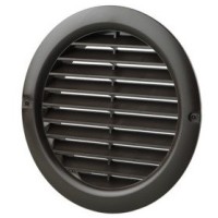 Решітка вентиляційна (VENTS) Ø100 чорна (з москітною сіткою)