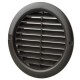 Решітка вентиляційна (VENTS) Ø100 чорна (з москітною сіткою)
