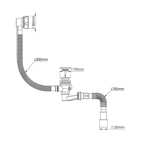 Сифон для ванни NOVA 1541N 1