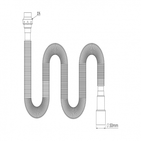 Гофра для сифона NOVA 1335N 1200 мм 1