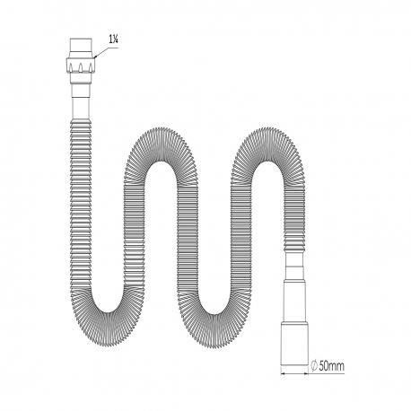 Гофра для сифона NOVA 1332N 1200 мм 1