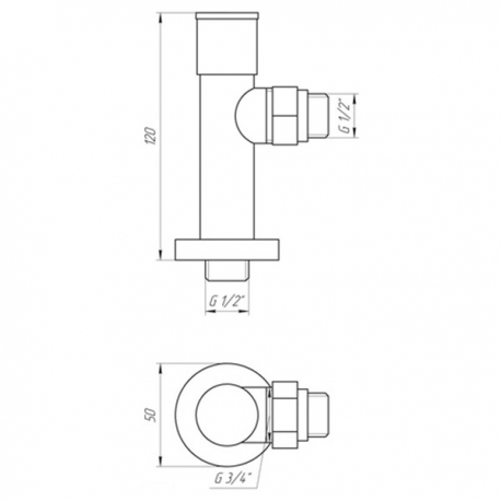 Комплект дизайн кранів Solomon Lux 7777 1/2”x1/2” чорний 3