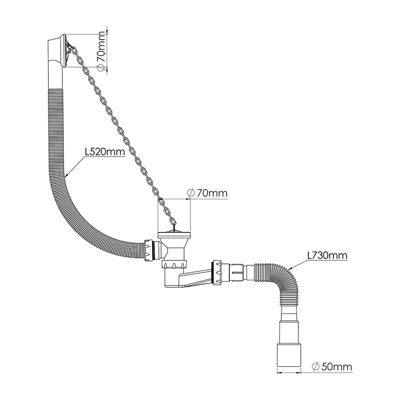 Сифон для ванни Nova 1521N 1