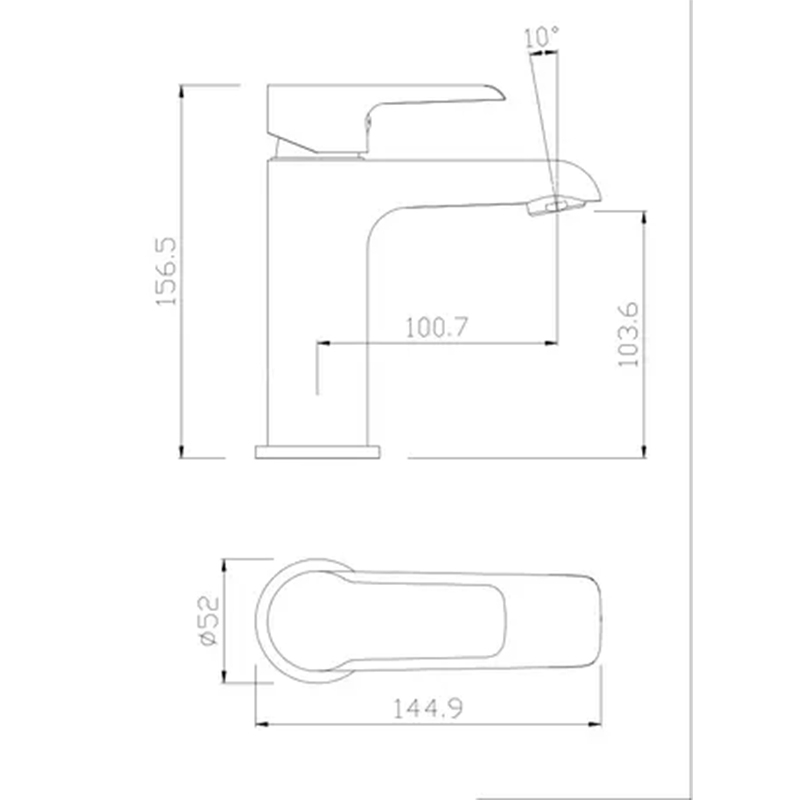 Змішувач для раковини Janedo чорний JD-E117-1 1