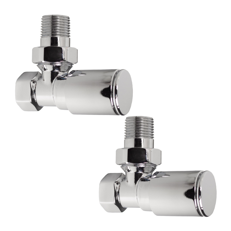 Комплект кранів для рушникосушки Ideale 1/2” хром 1