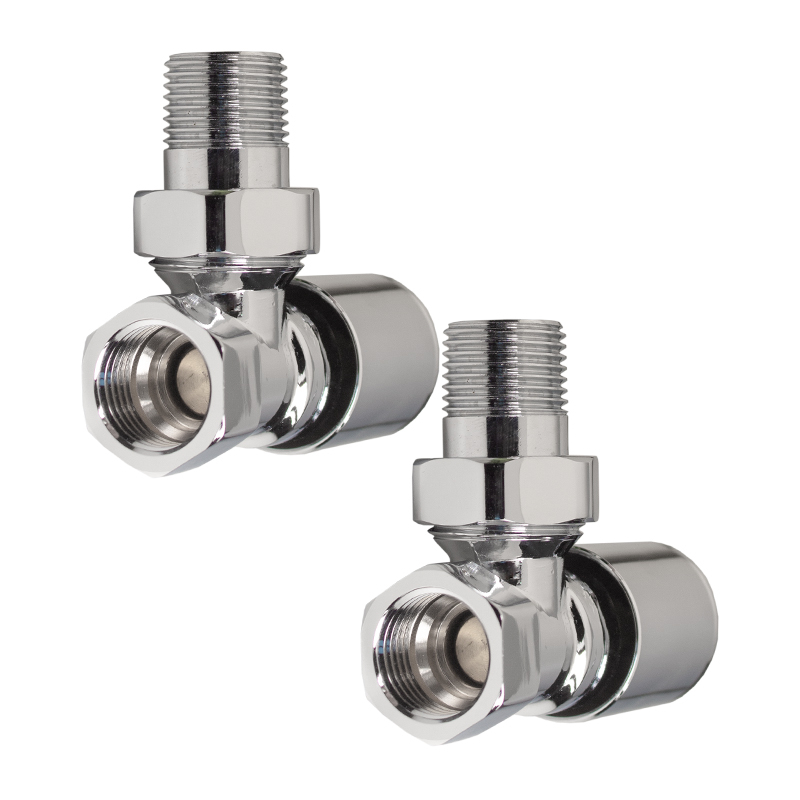 Комплект кранів для рушникосушки Ideale 1/2” хром 3