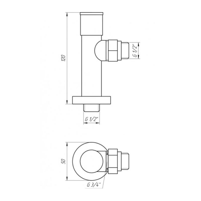 Комплект дизайн кранів Solomon Lux 7777 1/2”x1/2” 1