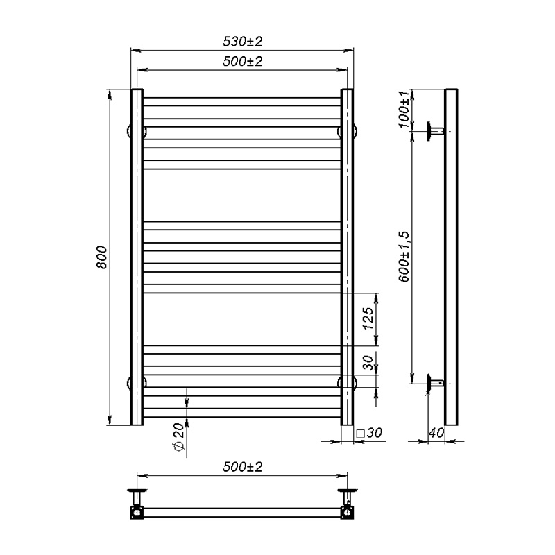 Рушникосушка Onlyheat Ember 500/800/12 2