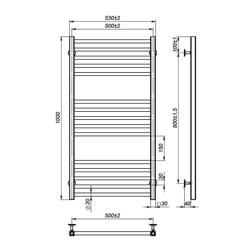 Рушникосушка Onlyheat Ember 500/1000/15 2