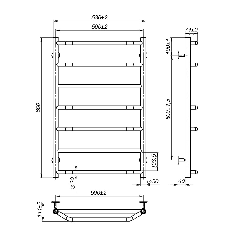 Рушникосушка Onlyheat Ignis 500/800/7 2