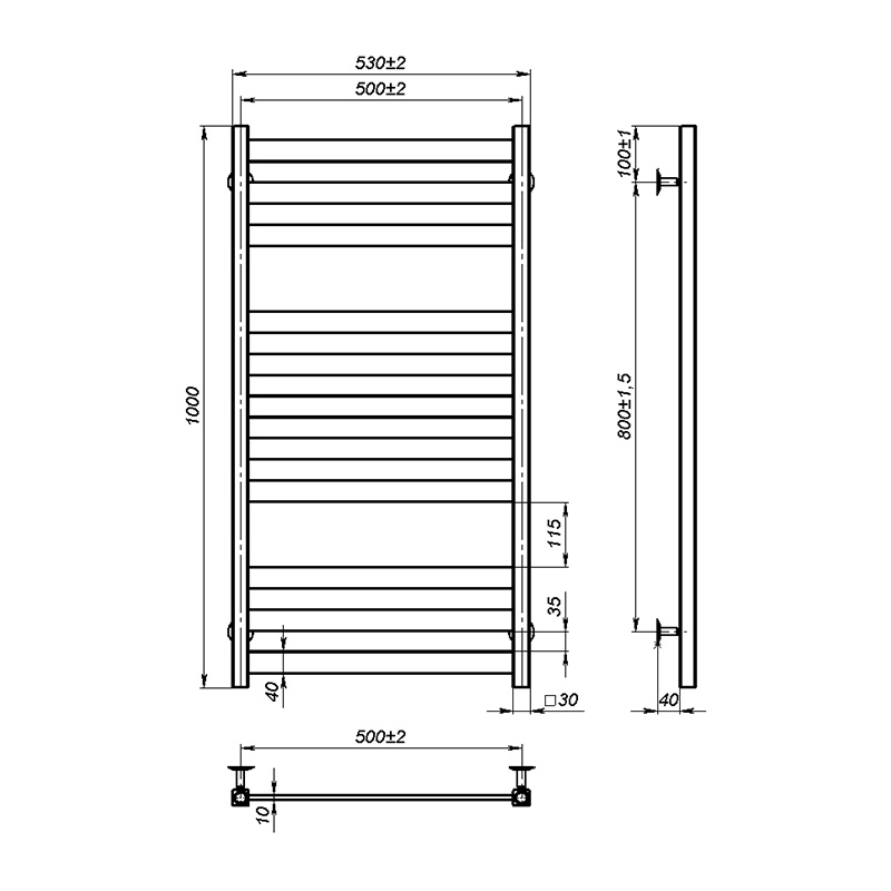 Рушникосушка Onlyheat Solis 500/1000/11 2