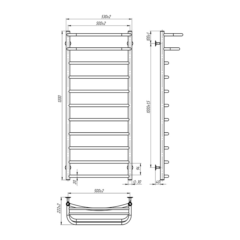 Рушникосушка Onlyheat Elios 500/1200/11 2