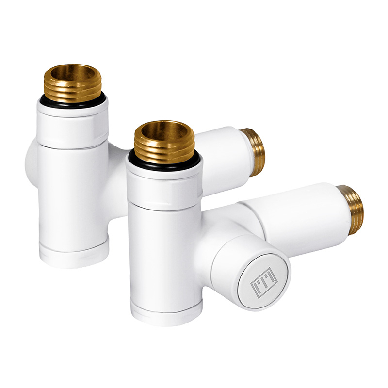Комплект дизайн кранів під ТЕН Ideale Senso 1/2”x1/2” білий 1