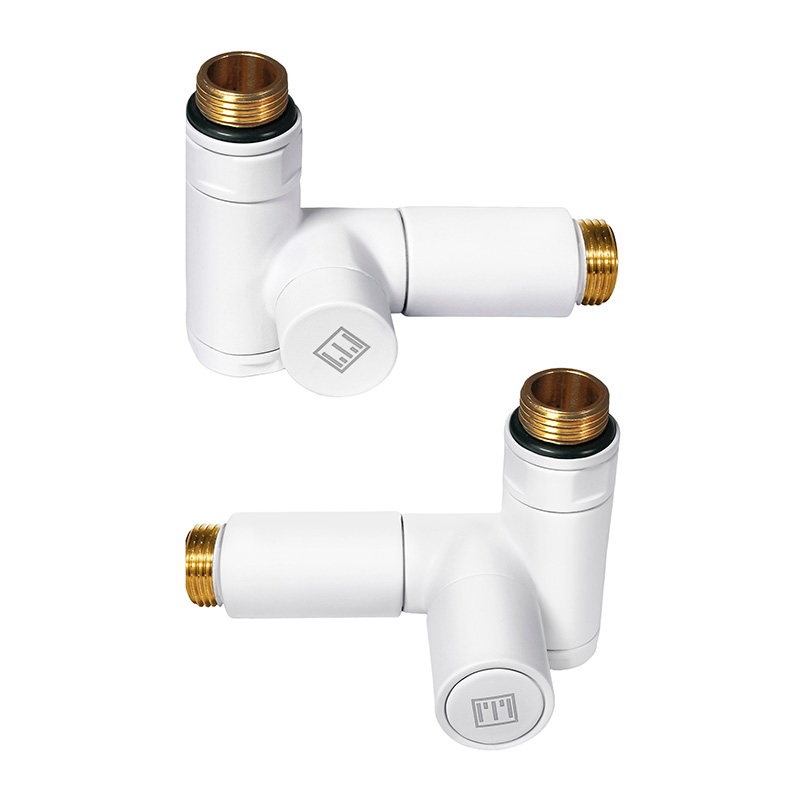 Комплект дизайн кранів під ТЕН Ideale Senso 1/2”x1/2” білий 2