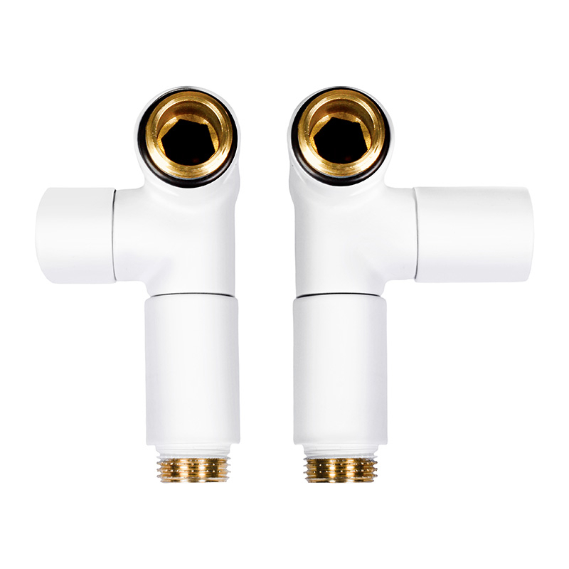Комплект дизайн кранів під ТЕН Ideale Senso 1/2”x1/2” білий 3