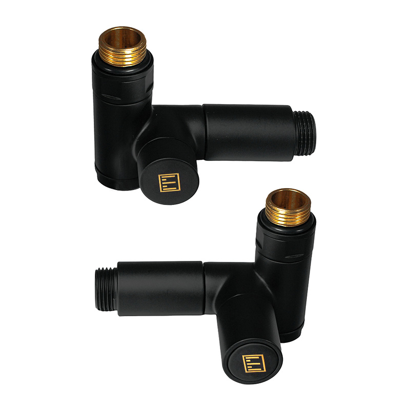 Комплект дизайн кранів під ТЕН Ideale Senso 1/2”x1/2” чорний 2