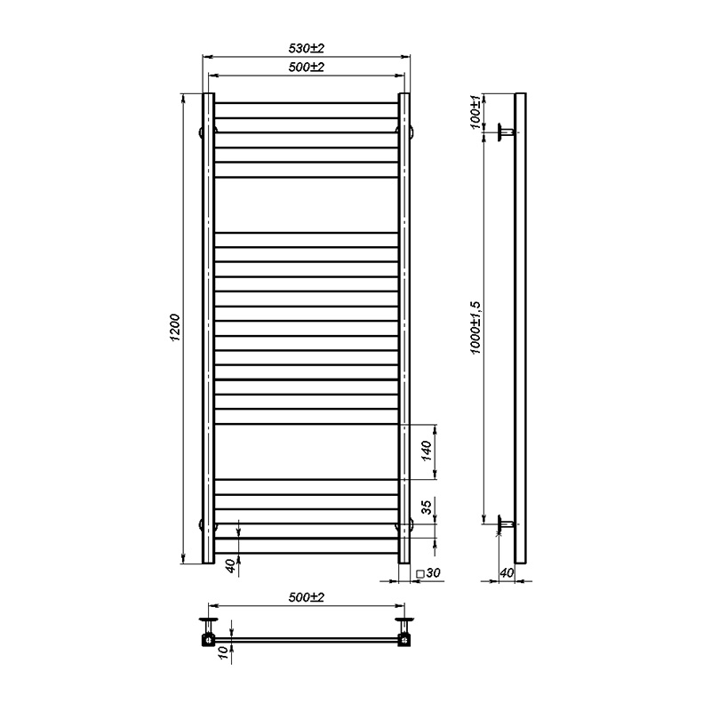 Рушникосушка Onlyheat Solis 500/1200/13 2
