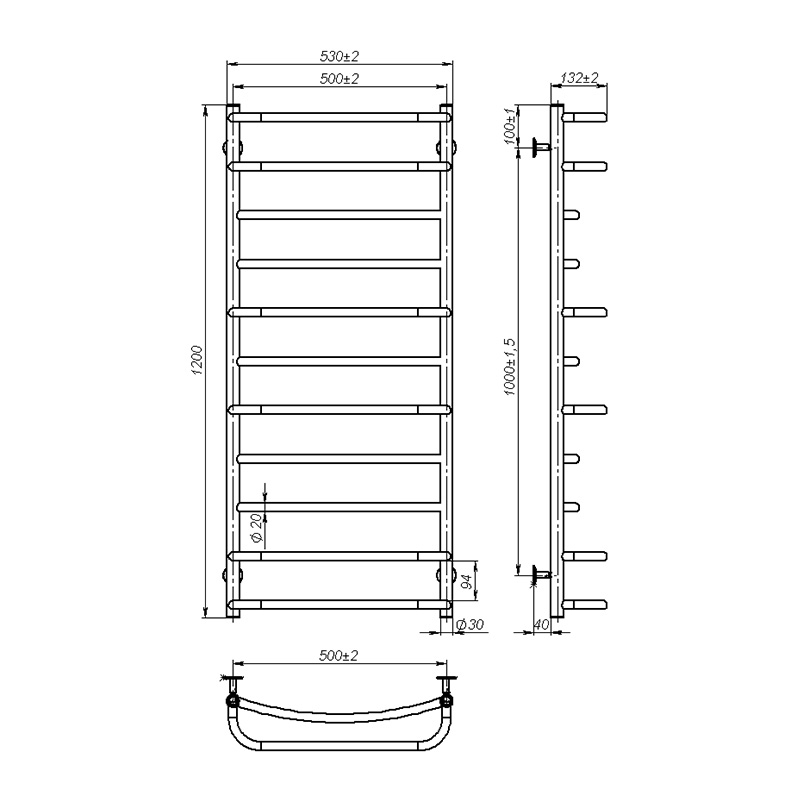 Рушникосушка Onlyheat Thera 500/1200/11 1