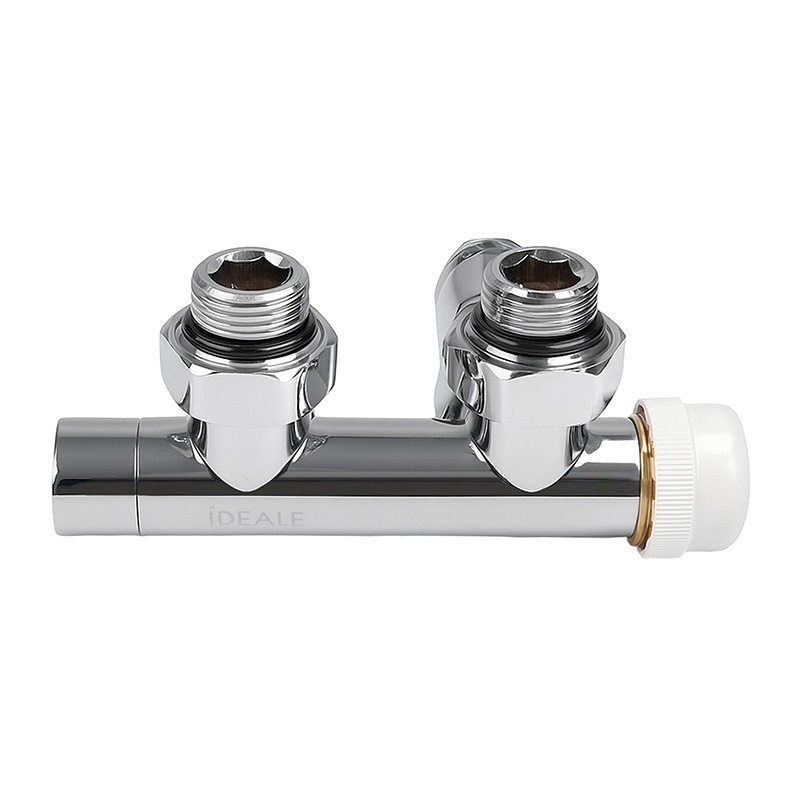 Комплект дизайн кранів з термоголовкою Ideale Duo 1/2”x1/2” хром 2
