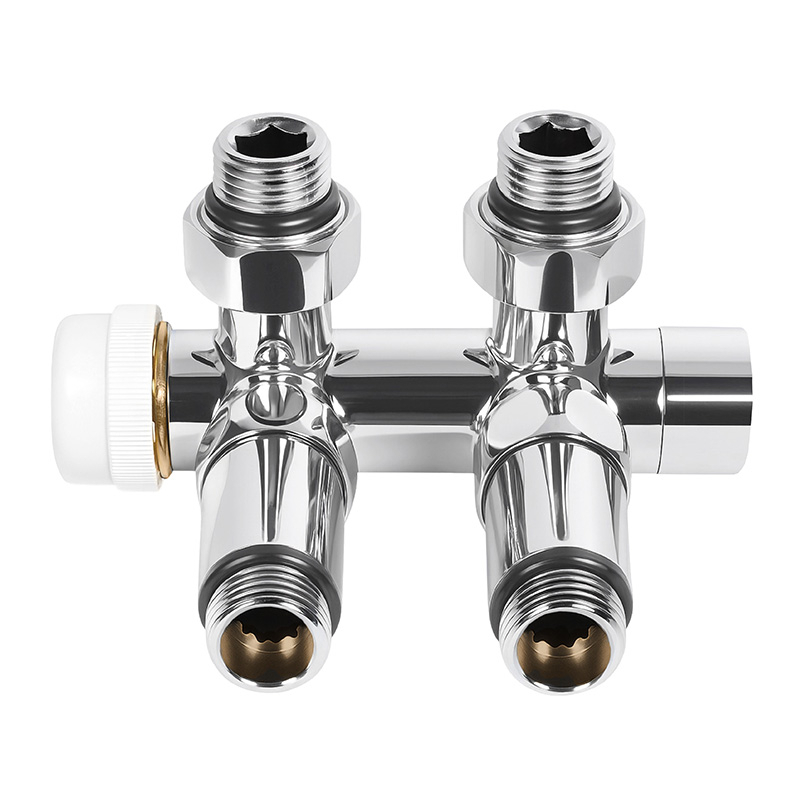 Комплект дизайн кранів з термоголовкою Ideale Duo 1/2”x1/2” хром 3