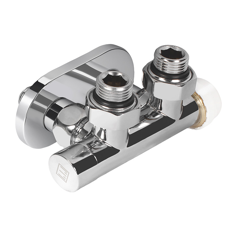 Комплект дизайн кранів з термоголовкою Ideale Duo 1/2”x1/2” хром 1