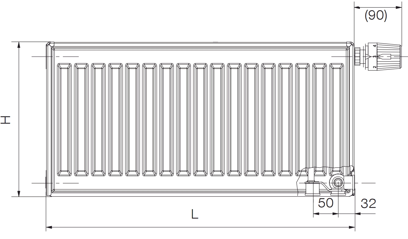 Радіатор сталевий 22 VK 500x2000 4