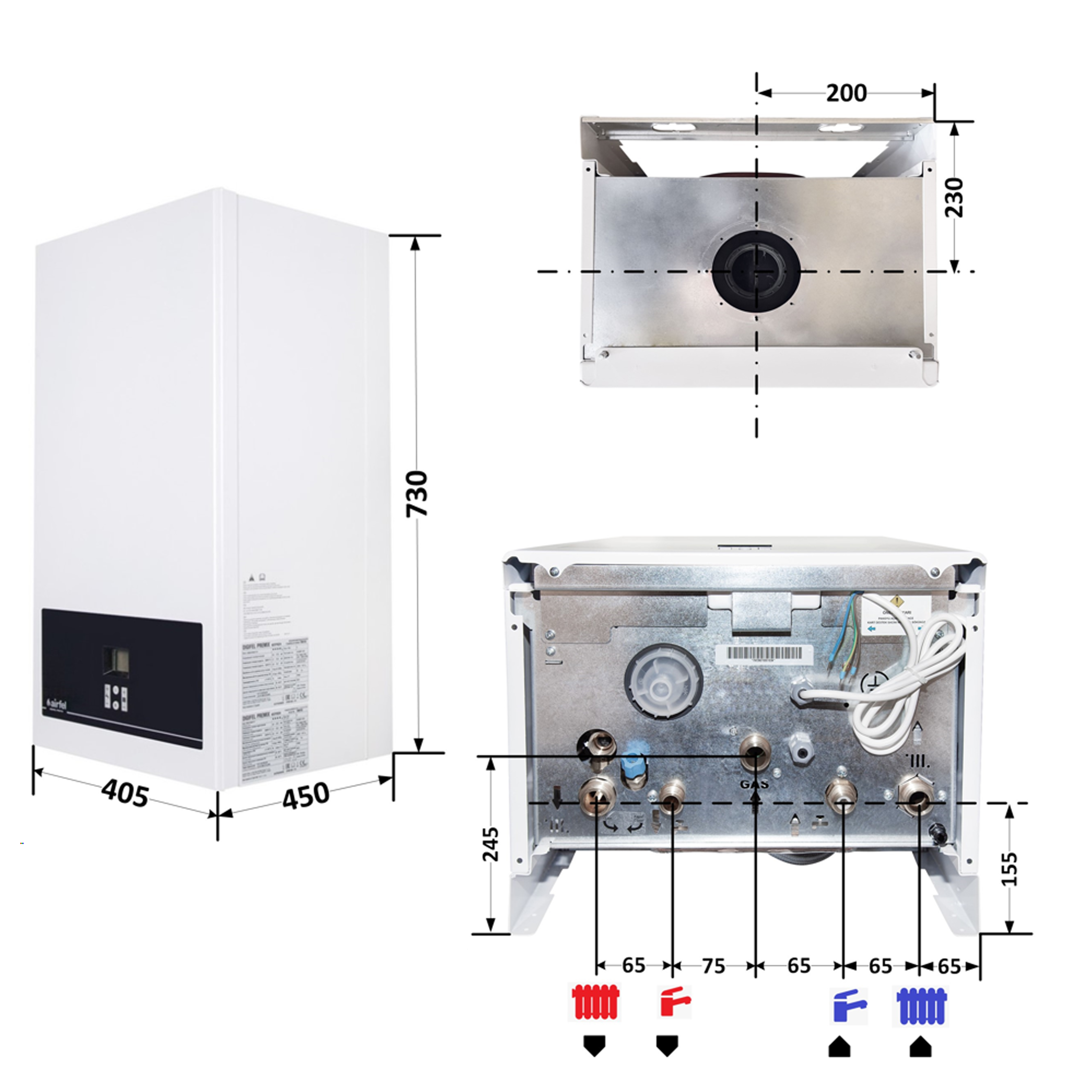 Котел газовий Airfel DigiFEL Premix 36 кВт 1