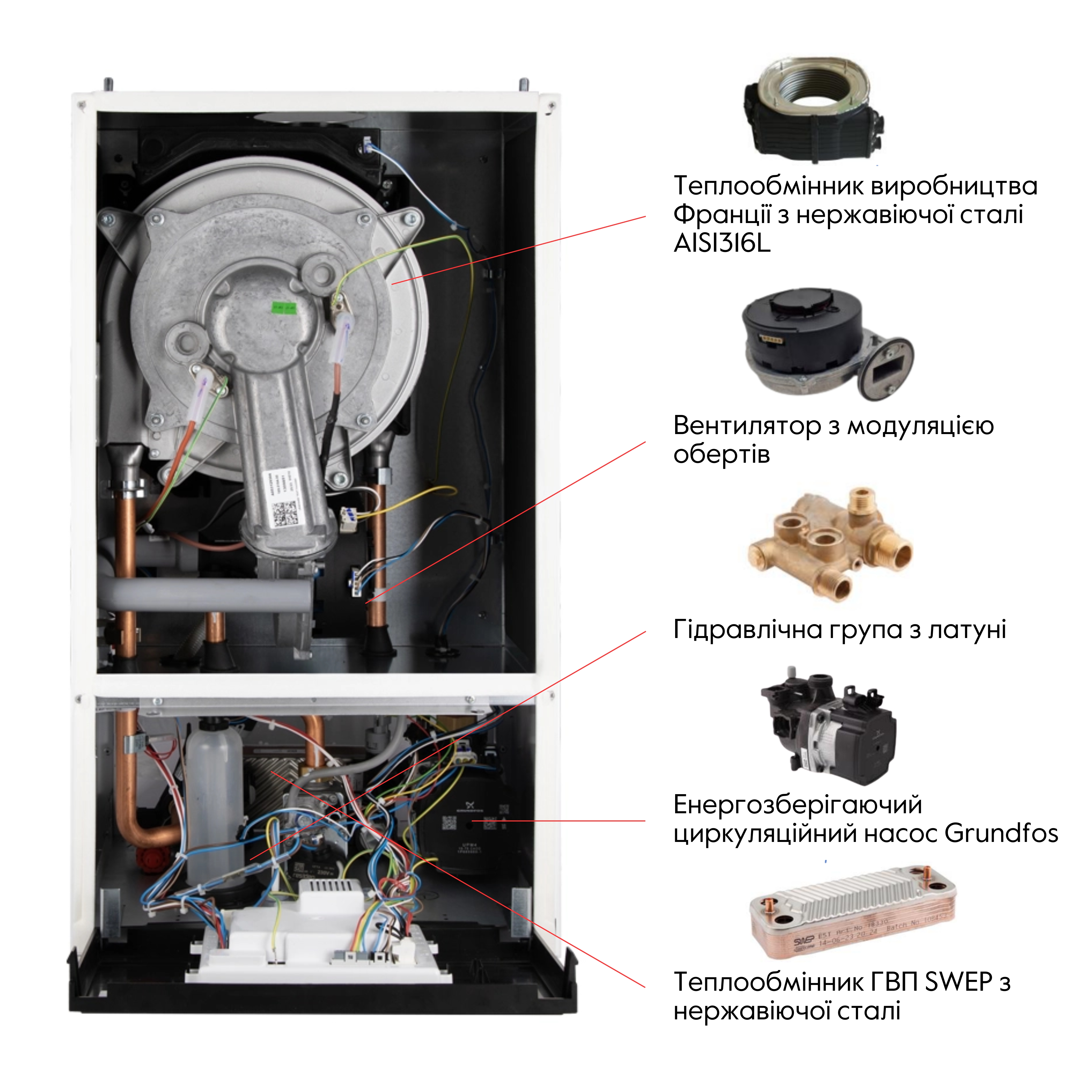 Котел газовий Airfel DigiFEL Premix 36 кВт 8