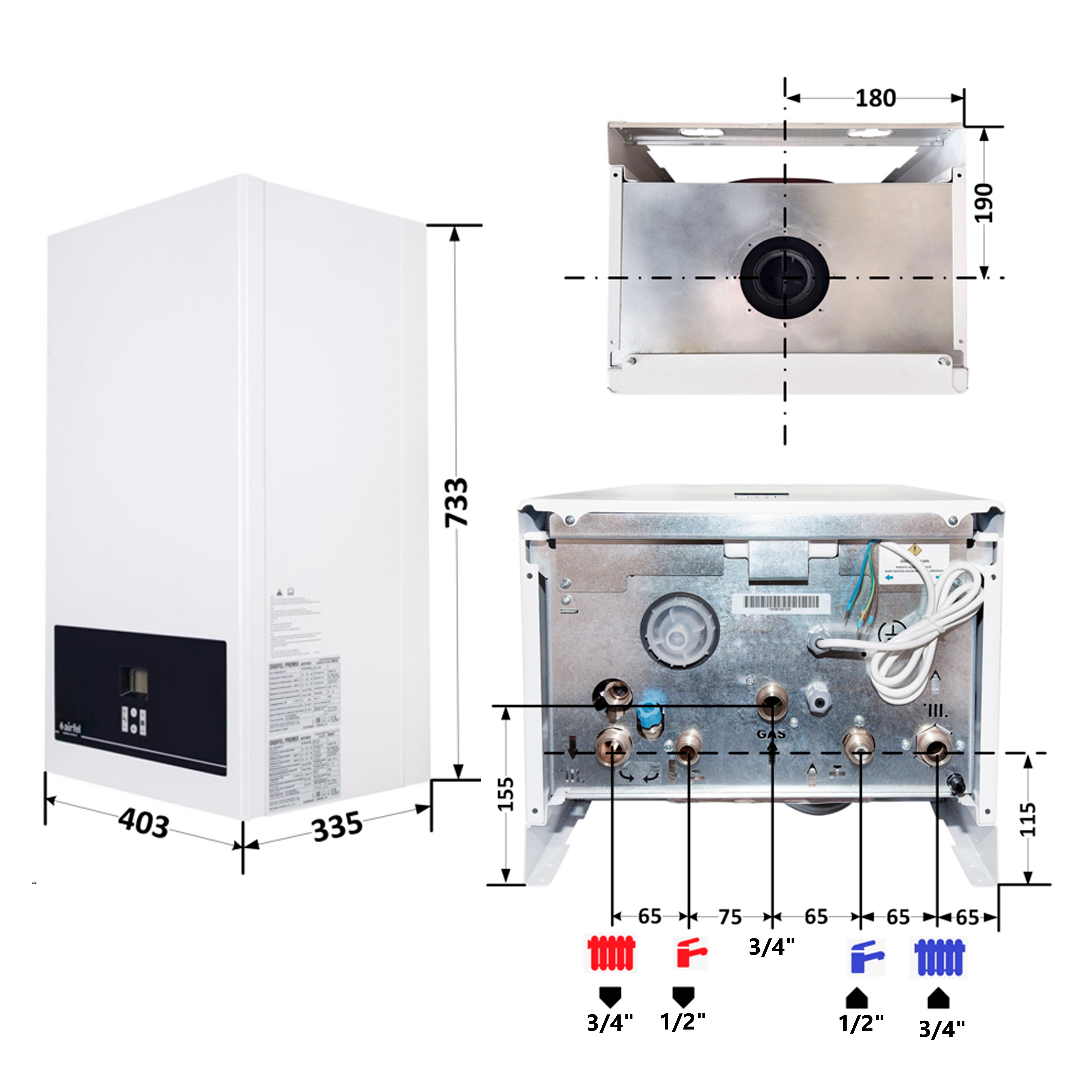 Котел газовий Airfel DigiFEL Premix 23 кВт 1