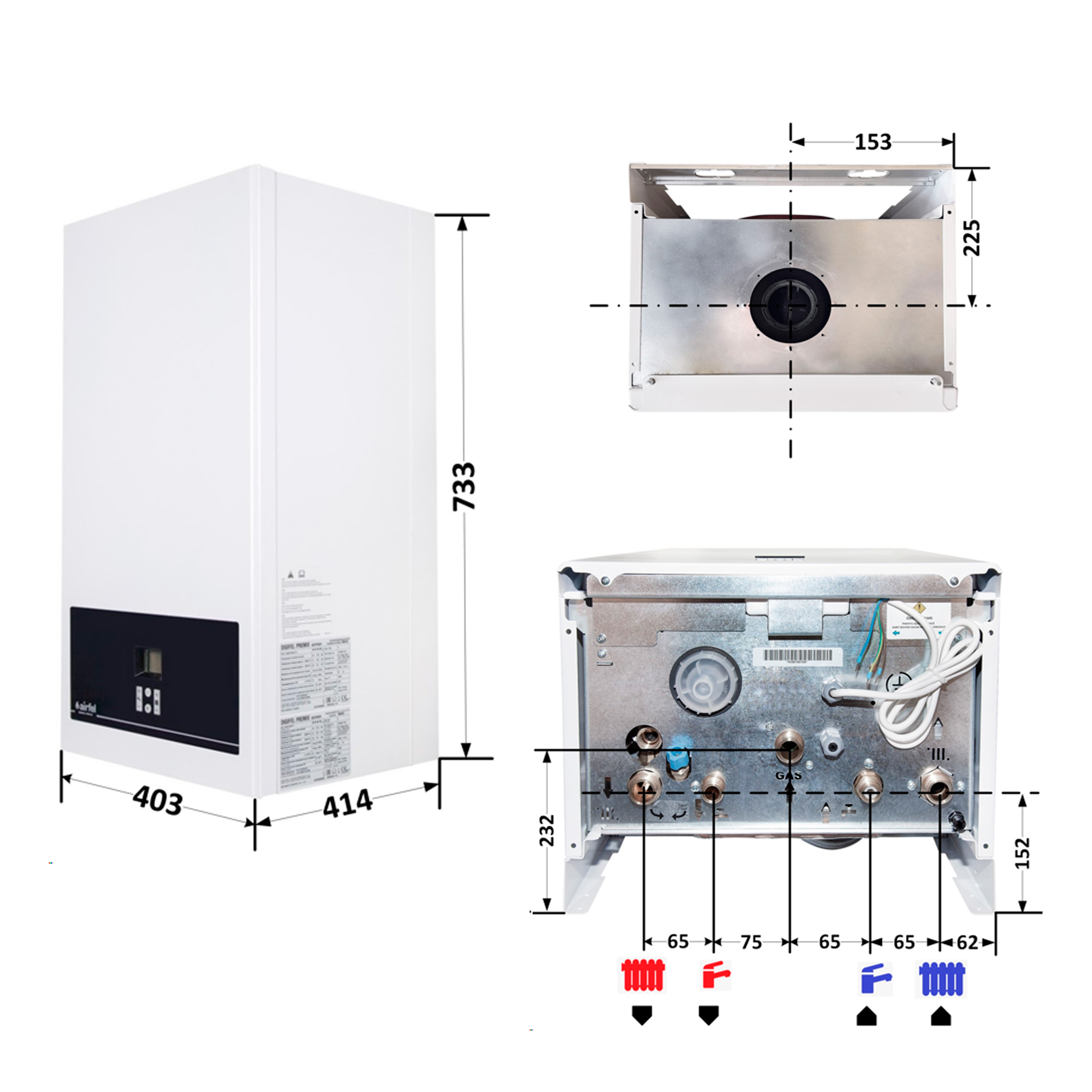 Котел газовий Airfel DigiFEL Premix 30 кВт 1