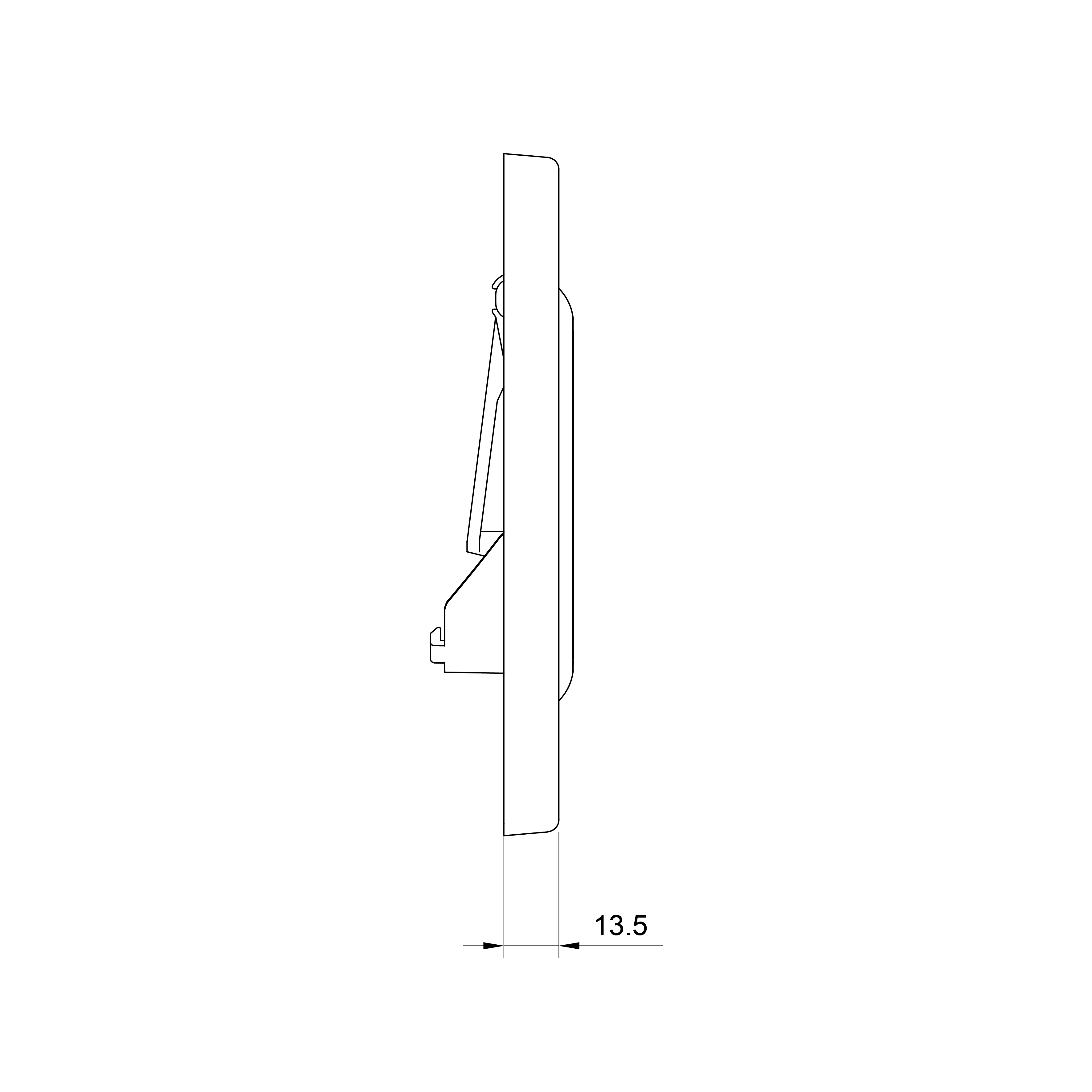Kvadro Arc панель змивання хром глянець 5