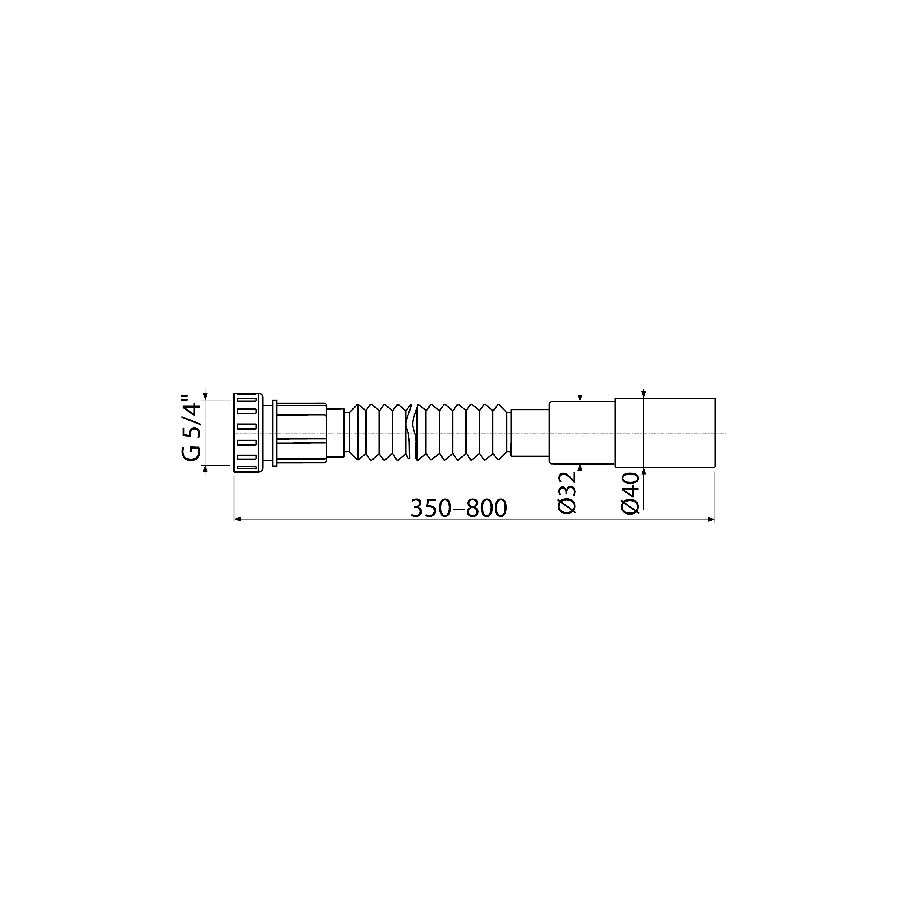 Гнучке з'єднання 5/4“/ 40/32 пластмаса (Koller Pool) 1