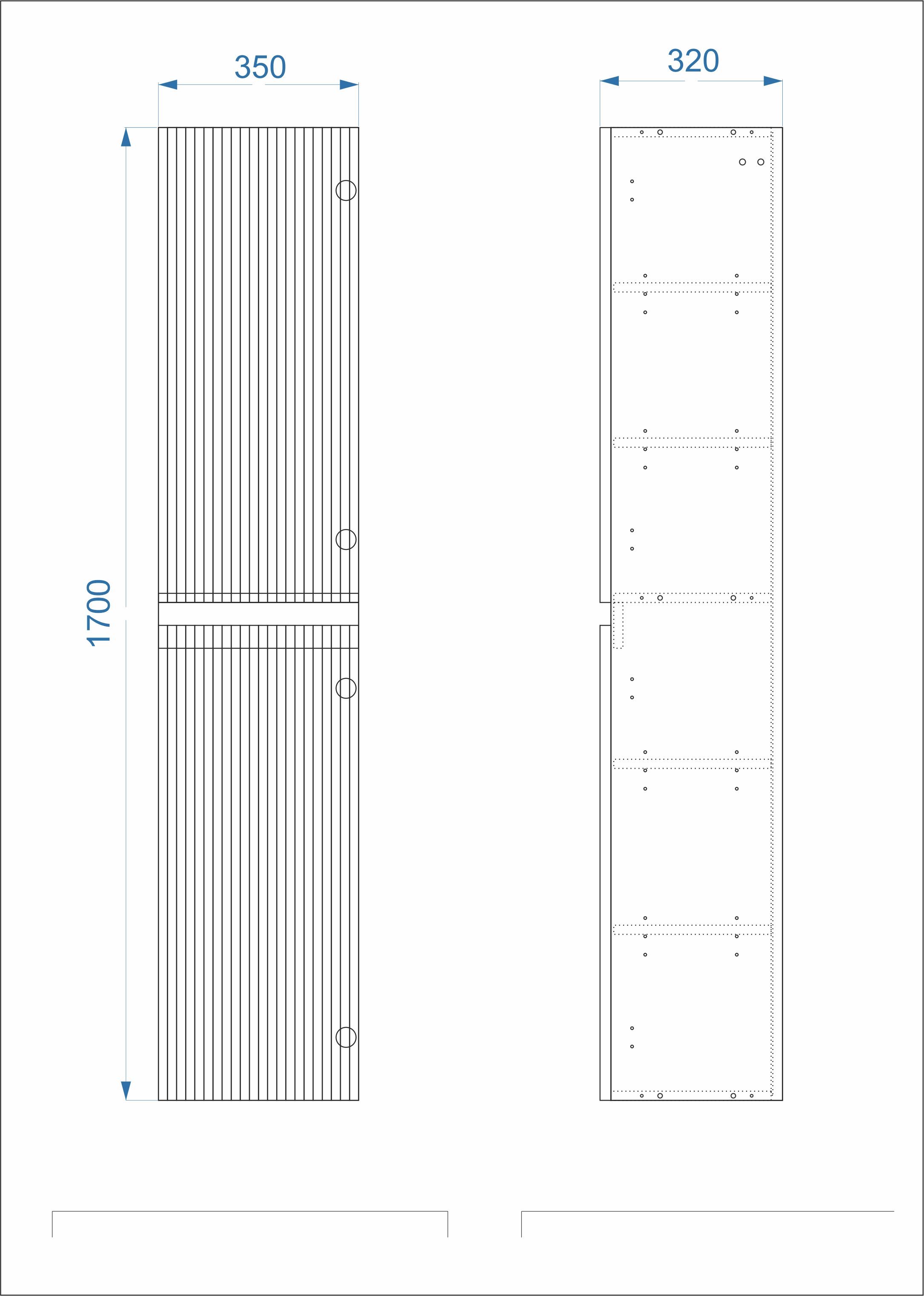 Пенал консольний LINE (білий), універсальний 1