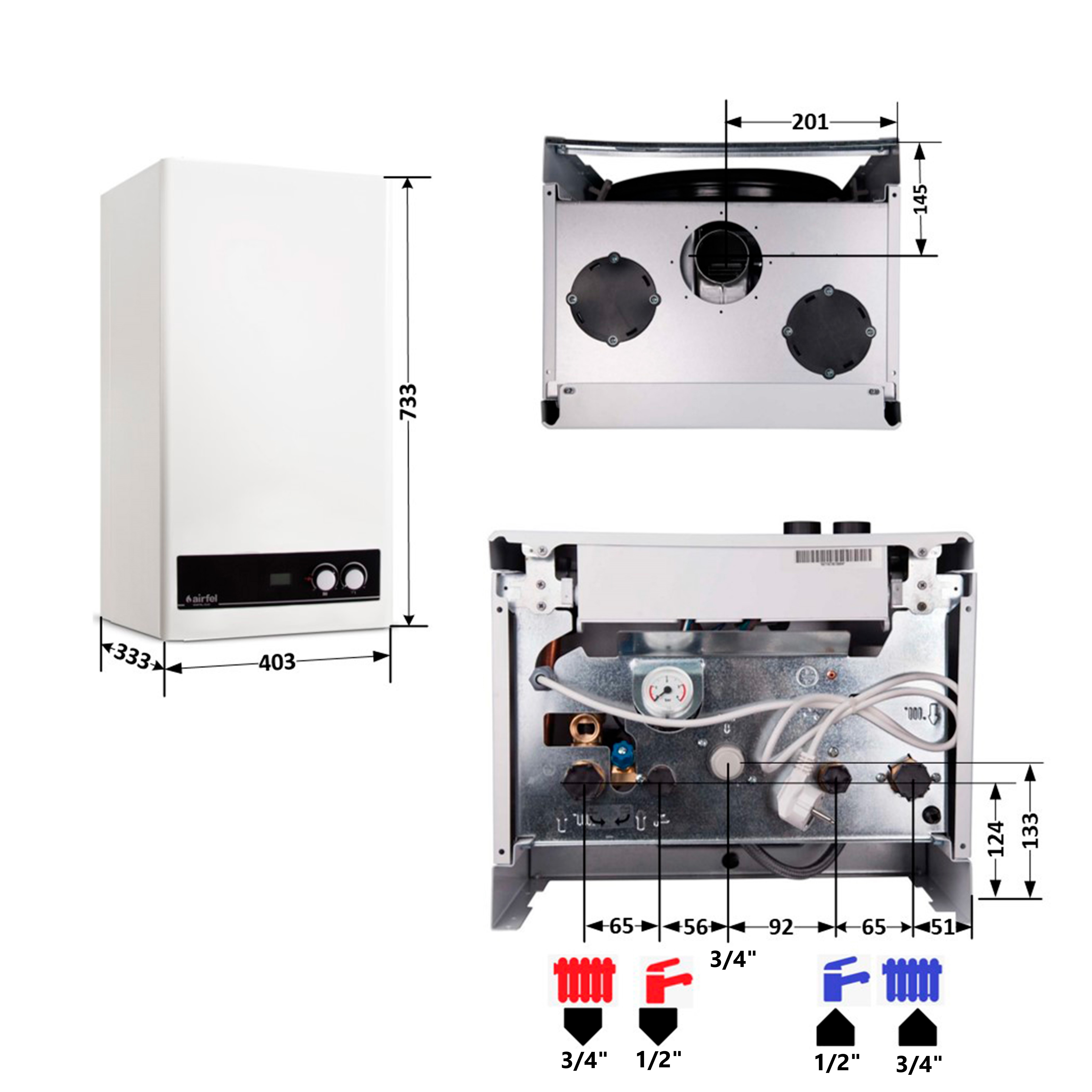 Котел газовий Airfel DigiFEL DUO 24 кВт двоконтурний 1