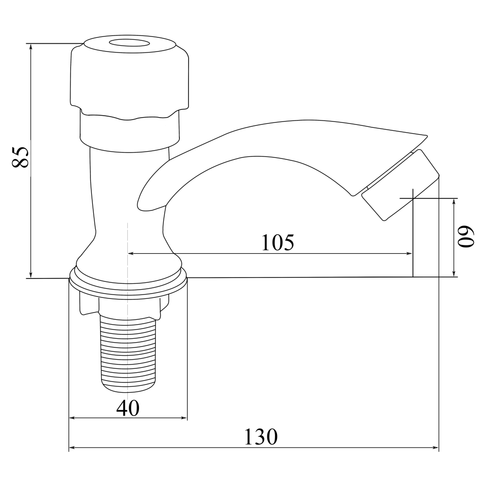 Кран на одну воду для раковини Brinex BW 0221 1