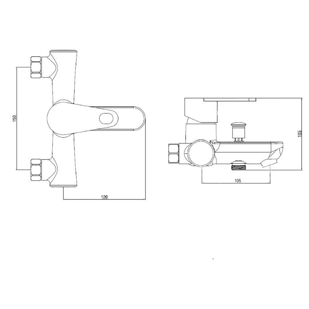 Змішувач для ванни Brinex 37W 006 1