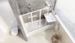 Штора для ванн складна трьохелементна Ravak VS3 115 білий+Rain 795S010041 0