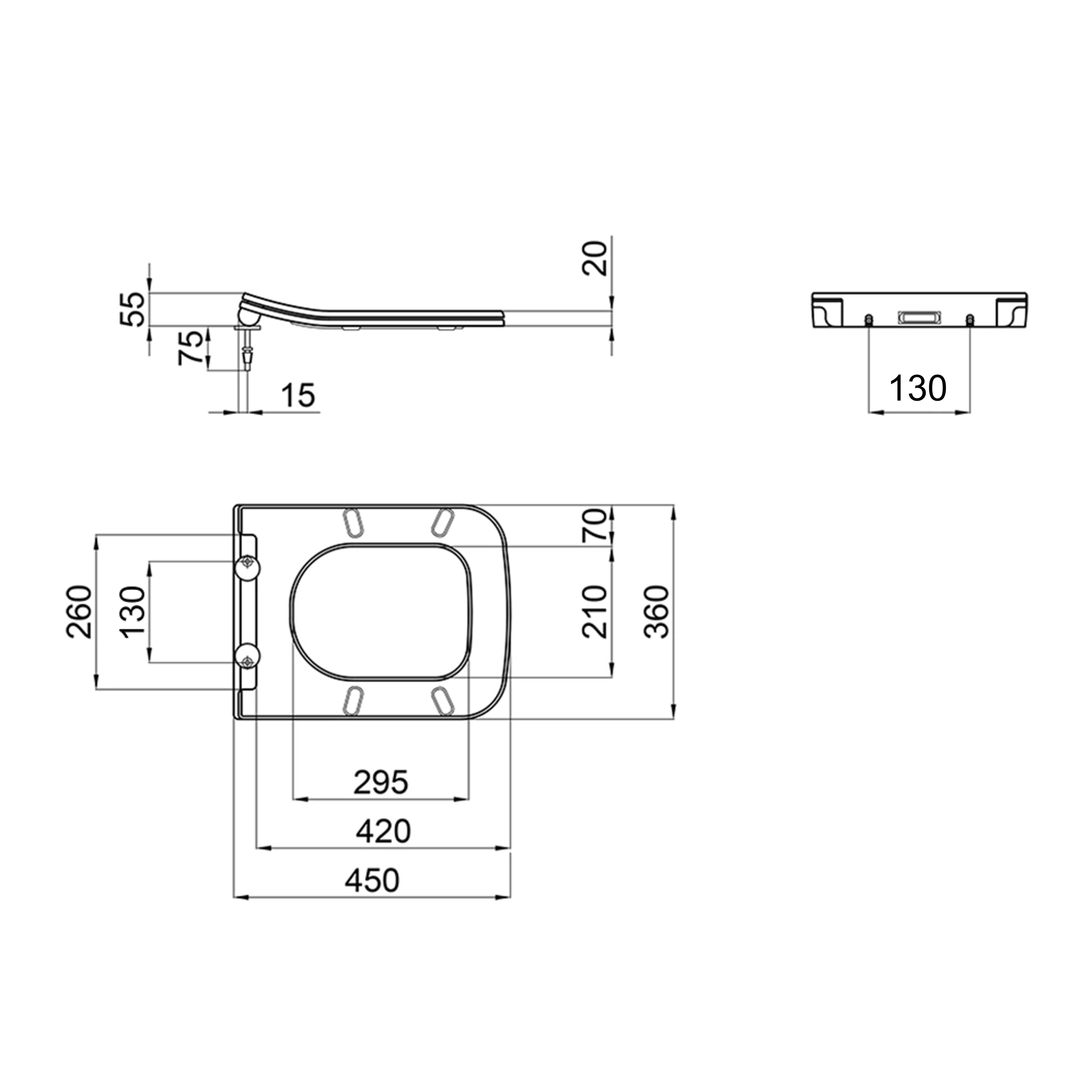 Сидіння для унітаза Qtap (Crow) з мікроліфтом Slim QT0599SC2170W 1