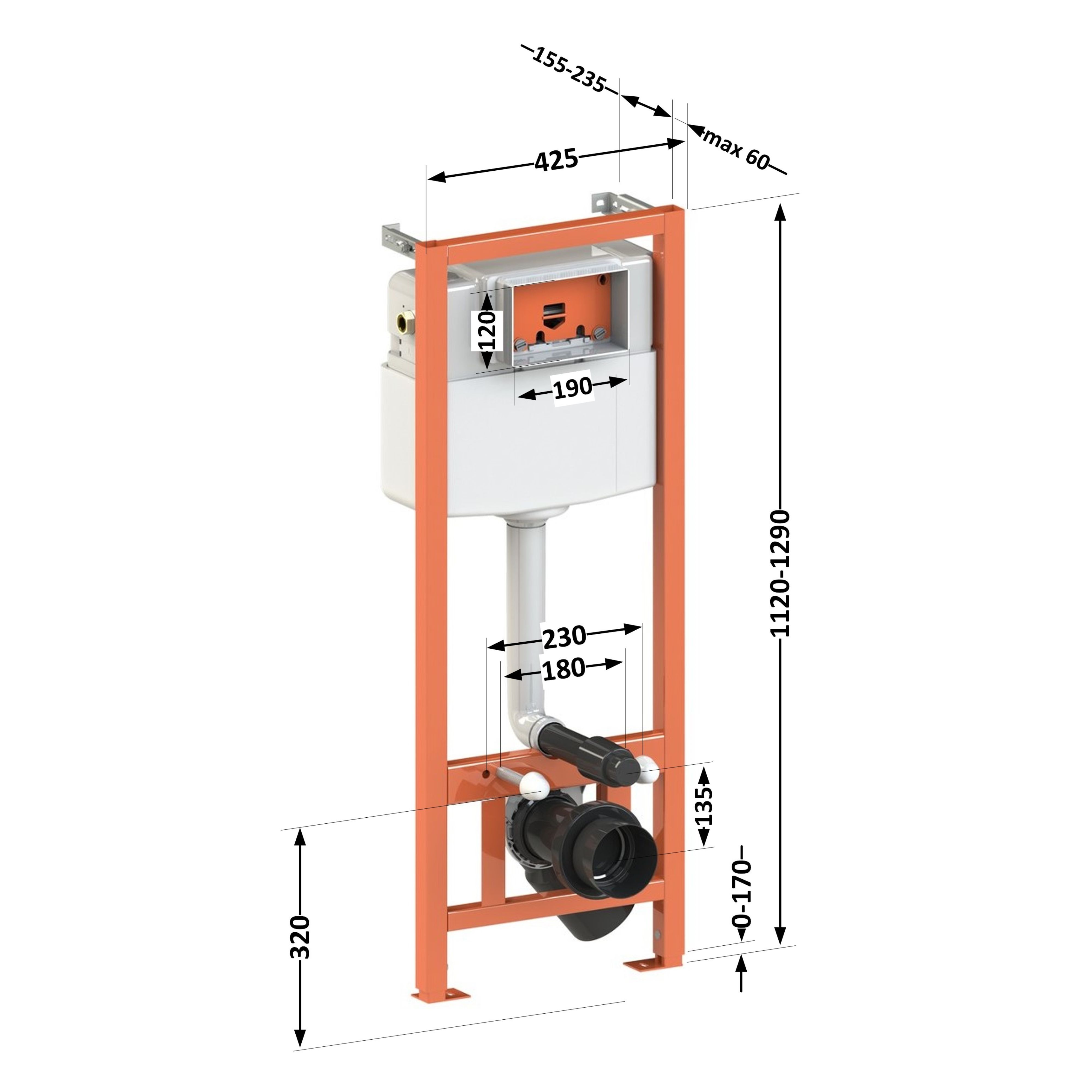 Інсталяція для унітаза Qtap Nest QT0133M425 1