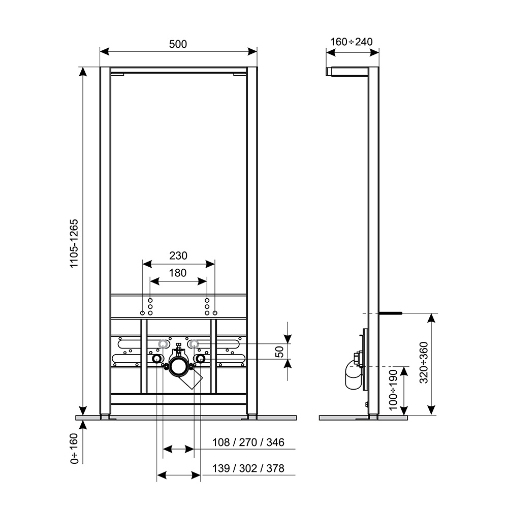 Інсталяція для біде Qtap Nest QT0155706B 1