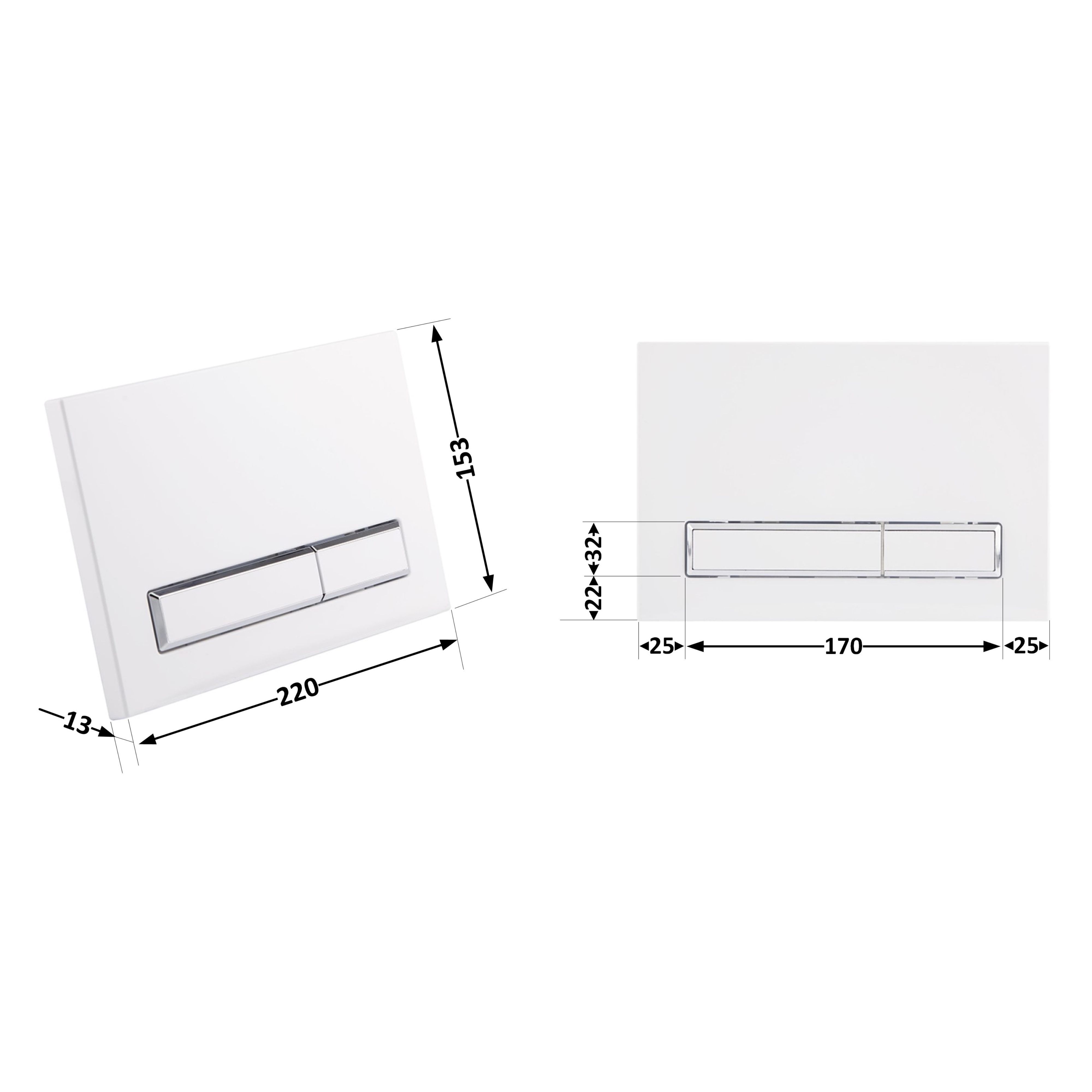 Панель змиву для унітаза Qtap Nest QT0111M08V1384W 1