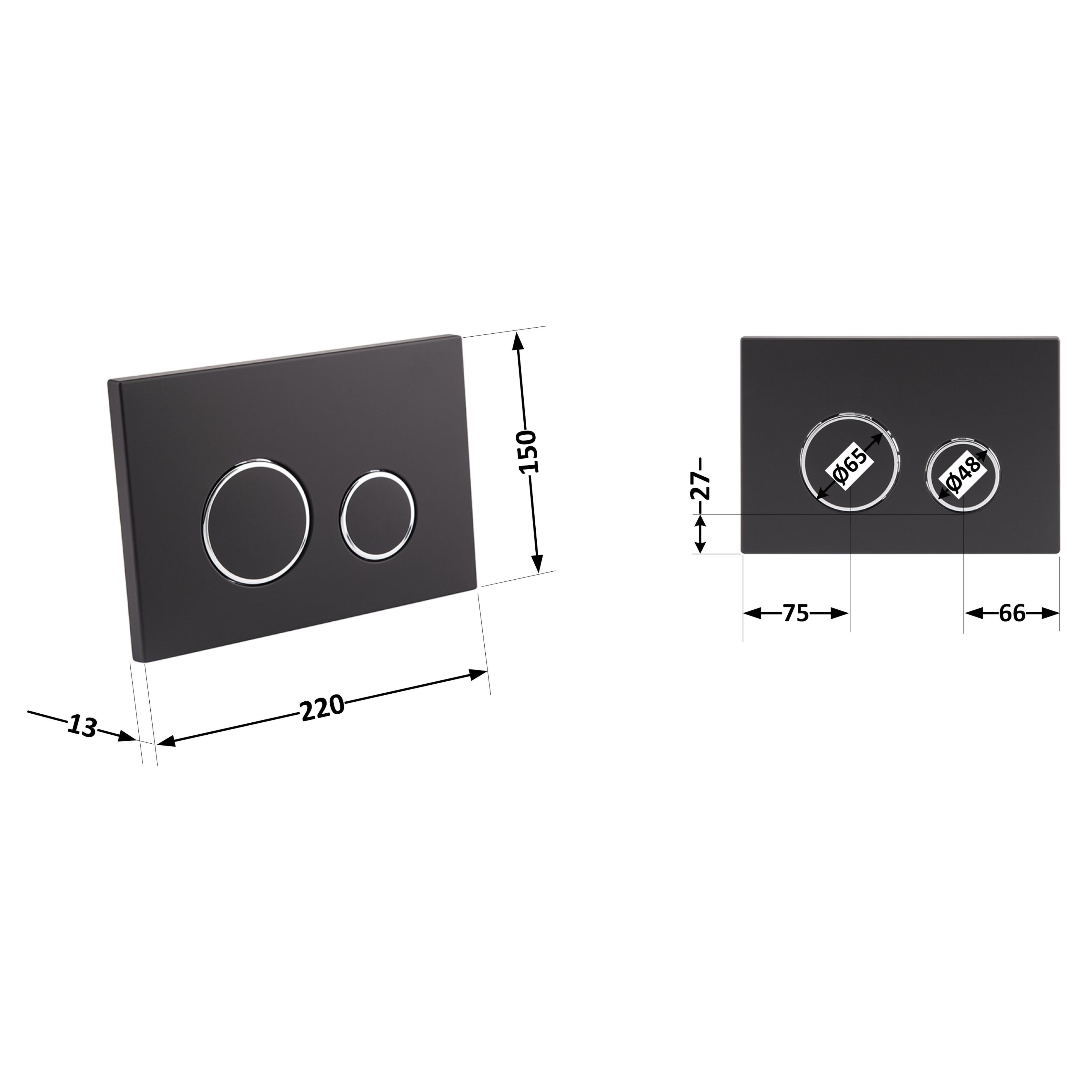 Панель змиву для унітаза Qtap Nest QT0111M11V1146MB 1