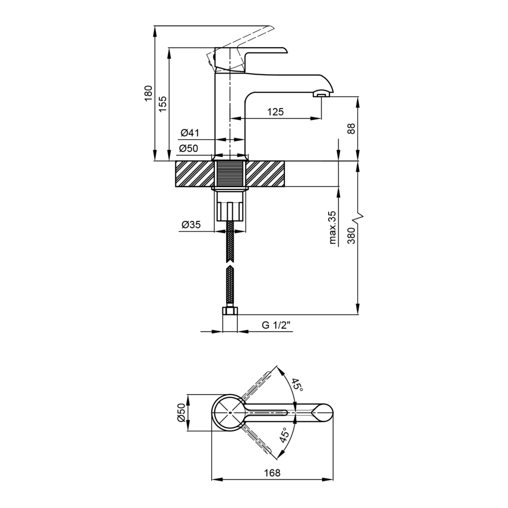 Змішувач для раковини Qtap Grand QTGRAWCR001F White 1