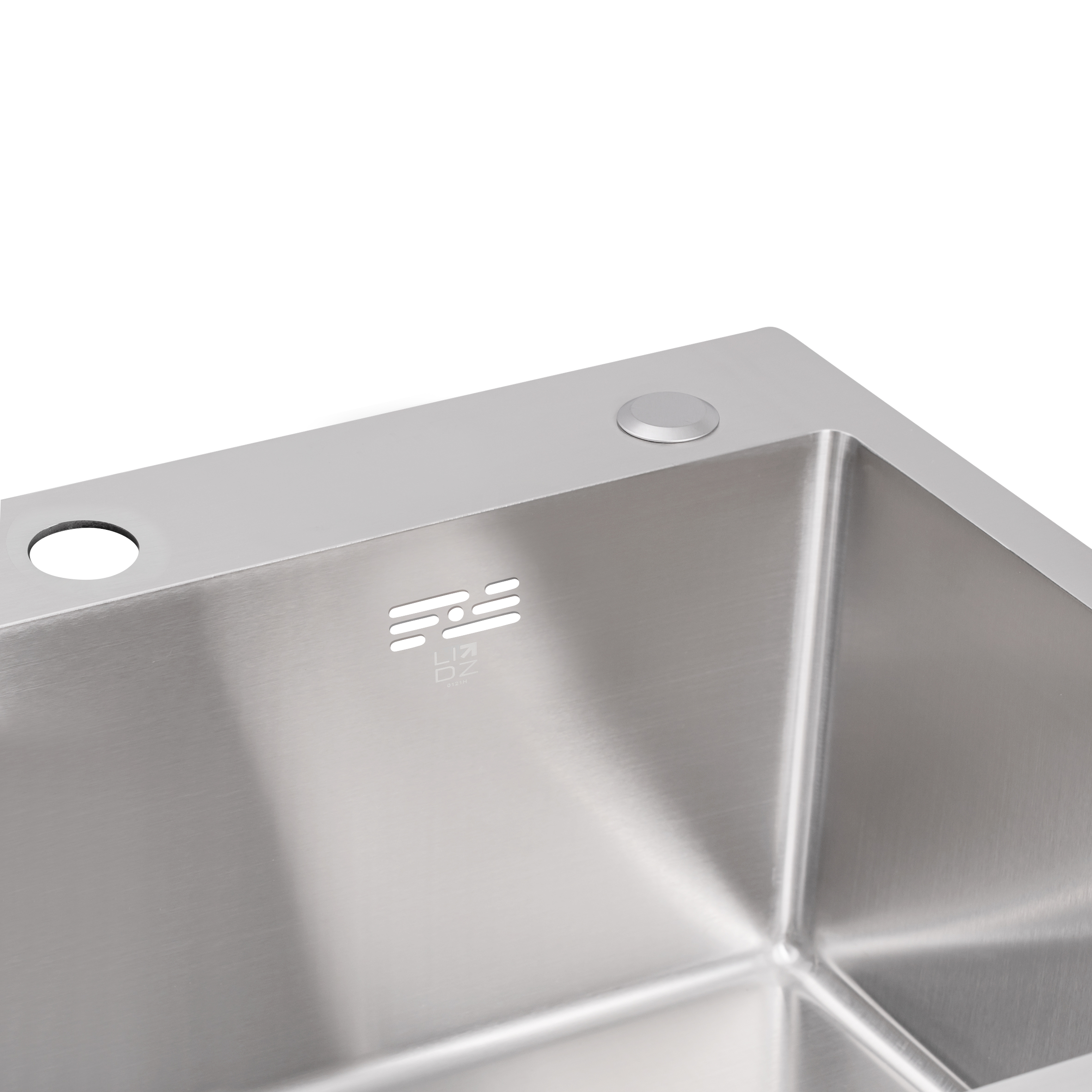 Мийка для кухні інтегрована Lidz Handmade H5045 (LDH5045BRU35383) Brushed Steel 3,0/1,0  мм 5
