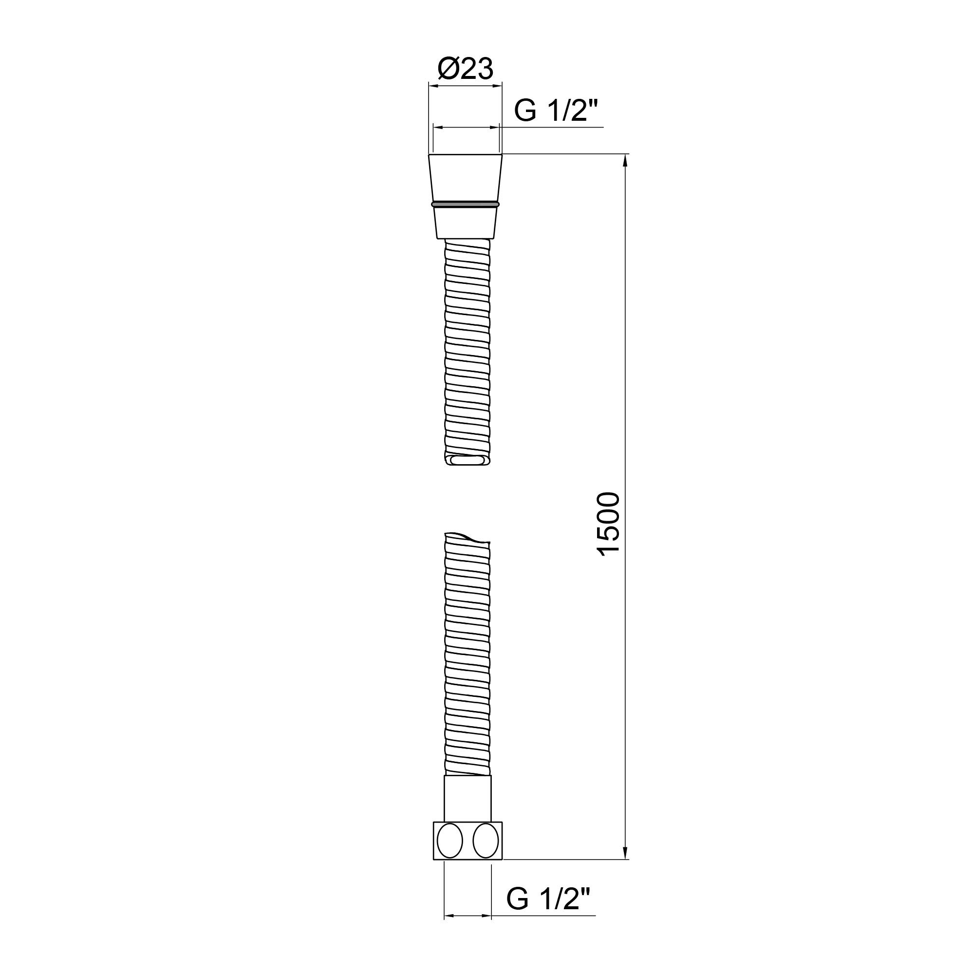 Шланг Lidz Niagara 03 1,5 м LDNIA03CRM35452 Chrome 1