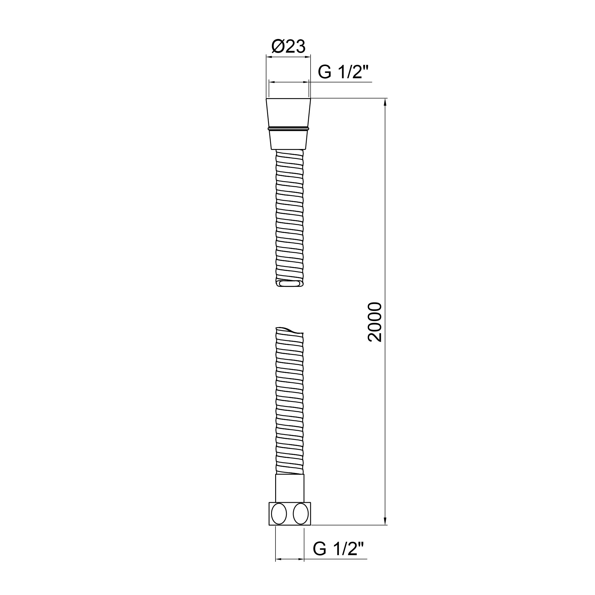 Шланг Lidz Niagara 04 2 м LDNIA04CRM35453 Chrome 1