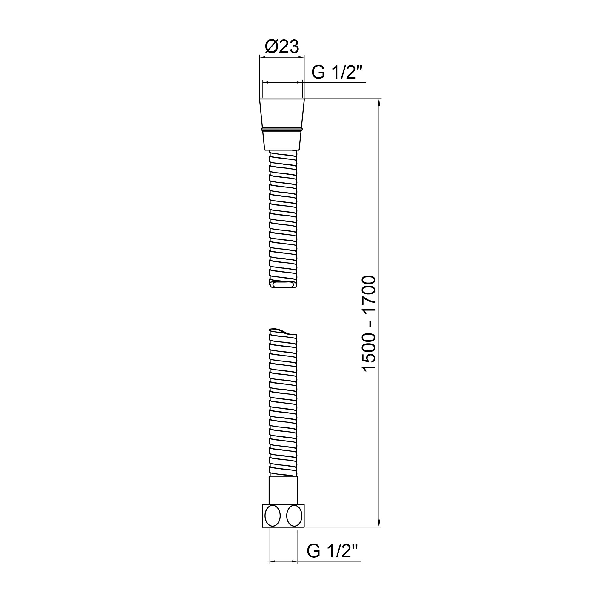 Шланг Lidz Niagara 06 1,5-1,7 м LDNIA06CRM35454 Chrome 1