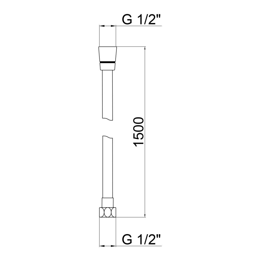 Шланг Lidz Niagara 09 1,5 м LDNIA09CRM35458 Chrome 1