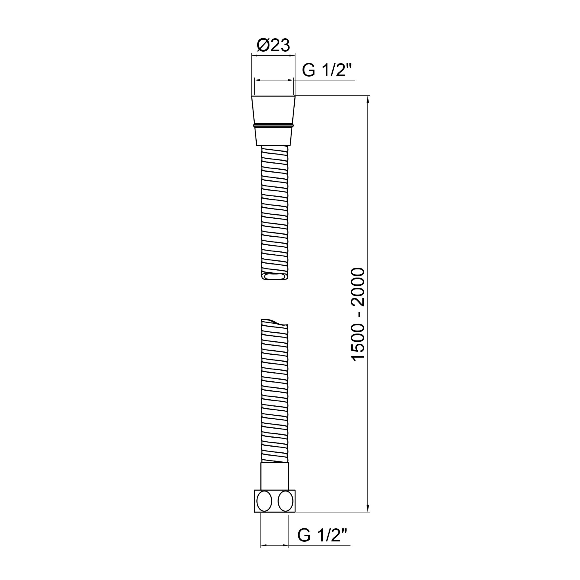 Шланг Lidz Niagara 12 1,5 м LDNIA12CRM35460 Chrome 1